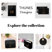 Black and gold business supplies