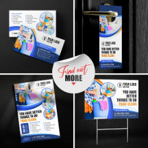 Blue Orange House Cleaning Janitorial Maid Service