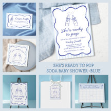 She's Ready to Pop Soda Baby Shower – Blue 