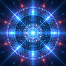 Abstract futuristic portal visualization with glow