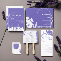 Purple Radiance: Modern Wedding Stationery 2024