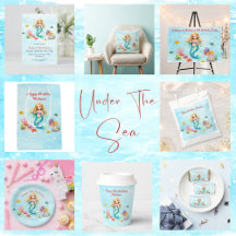 Watercolor Mermaid Birthday