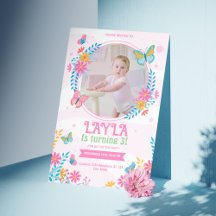 Butterfly-themed invitations