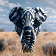 Elephant In Zebra Disguise