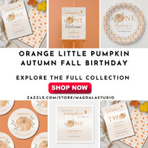 Orange Little Pumpkin Autumn Fall Birthday 