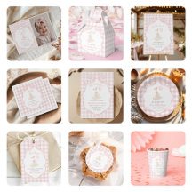 Silly Goose Pink Gingham Birthday