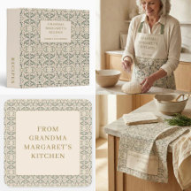 Personalized Grandma Botanical Kitchen Gift Set