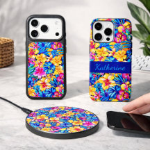 Colorful Hawaiian Tropical Floral Tech and Sports