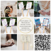 Programs and Hand Fans Anniversary Wedding
