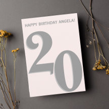 Birthday Typography Greeting Cards