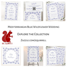 Mediterranean Blue Wildflower Wedding Suite