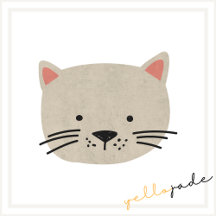 Cute Whimsical Cat Face