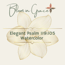Elegant Psalm 119:105 Watercolor