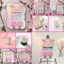 Whimsical Sakura Cherry Blossom Tree Baby Shower 