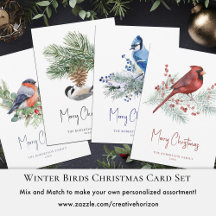Winter Birds Christmas Card Assortment