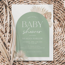 Boho Sage Green - Baby Shower