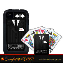 Poker Champ Aces Pinstripe Suit and Tie