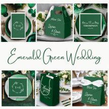 Emerald Green Script Minimalist Wedding