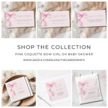 Pink Coquette Bow Girl Oh Baby Shower