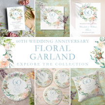 60th Diamond Wedding Anniversary Rose Floral Suite