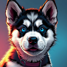 Cute Husky Puppy Dog
