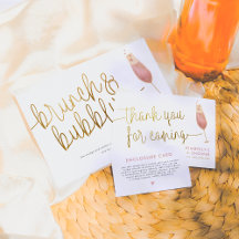 Brunch & Bubbly Watercolor Champagne Bridal Shower