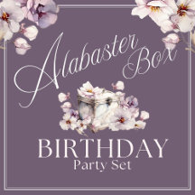 Alabaster Box Birthday Party Set