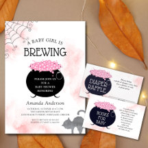 A Baby Girl is Brewing Halloween Baby Shower