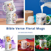 Bible Verse Floral Mugs 