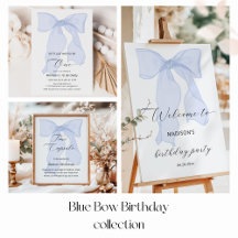 Blue Bow Birthday collection
