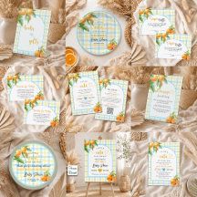 A Little Cutie is on the Way Blue Baby Shower