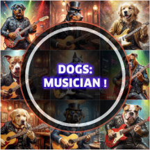 Dogs: MUSICIAN! (Decoupage)