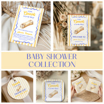 Little Cannoli Yellow Blue Italian Baby Shower