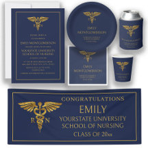 NAVY BLUE AND GOLD NURSING GRADUATION COLLECTION