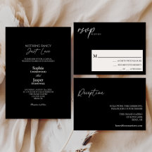 Modern Classic Black Wedding Collection