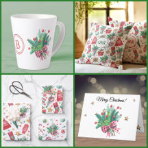Christmas Holidays · Evergreen & Red Berries 