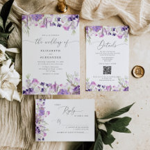 Lavender wildflower elegant wedding