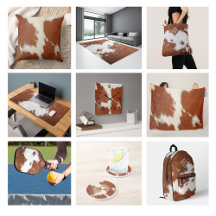 Brown and beige cowhide realistic texture