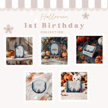 Blue Gothic Spooky ONE Birthday