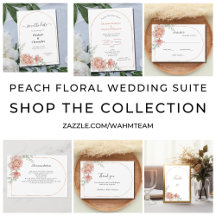 Peach Floral Gold Arch Wedding Product Collection