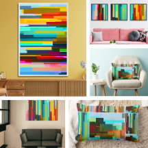 Modern, Vibrant Abstract Area Rugs and Home Decor