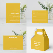 Minimalist Cute Yellow Couples Wedding Shower