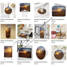 Gifts with sunset on the Kalahari desert design