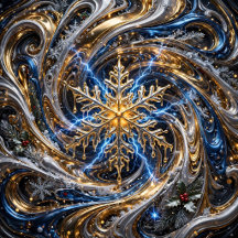 Futiristic Christmas Mosic - Luxury 3D Abstract 