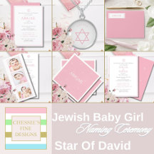 Baby Girl Naming Ceremony Jewish Star Of David