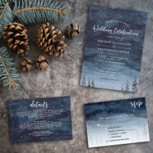 Winter Wonderland Watercolor Wedding
