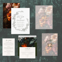 Fine Art Painting & Botanical Wreath Wedding