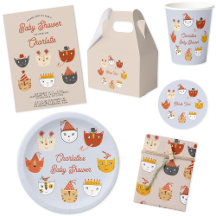 Cute Cats Baby Shower Invitations and Supplies