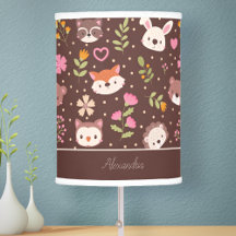 Cute Personalized Woodland Animals Pattern Kids