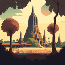 Ayutthaya Thailand Temple Vintage